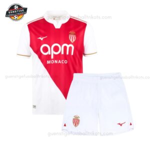 AS Monaco Heim Fußballtrikot Set für Kinder 2025/26