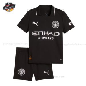 Manchester City Auswärtstrikot Kinder Set 25_26 -front view