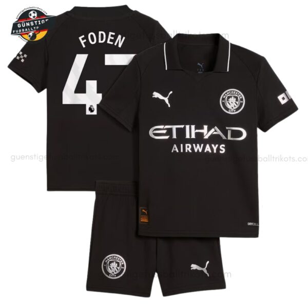 Manchester City FODEN 47 Auswärtstrikot-Set für Kinder 2025/26