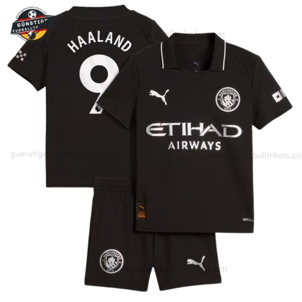 Manchester City HAALAND 9 Auswärtstrikot-Set für Kinder 2025/26