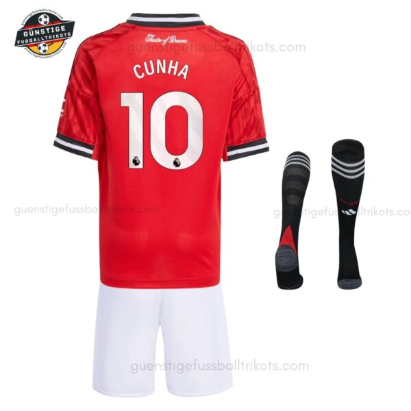 Manchester United CUNHA 10 Heimtrikot-Set für Kinder 2025/26