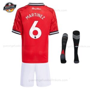 Manchester United MARTINEZ 6 Heim Kinder Set 25_26-back view with socks