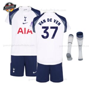 Tottenham Hotspur VAN DE VEN 37 Heimtrikot Kinder Set 2025/26