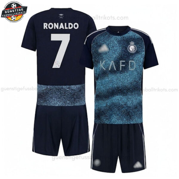 Al Nassr RONALDO 7 Auswärtstrikot-Set für Kinder 2025/26
