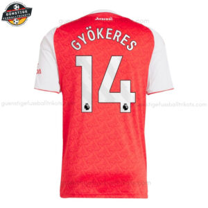 Arsenal GYÖKERES 14 Herren Heim Fußballtrikot 25/26 - Back view