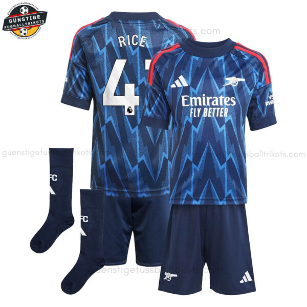 Arsenal RICE 41 Auswärtstrikot-Set für Kinder 2025/26