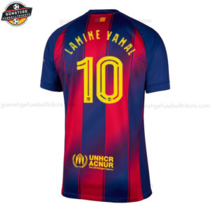 Barcelona LAMINE YAMAL 10 Herren Heim Fußballtrikot 25/26 - Back view
