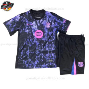 FC Barcelona Lila-Schwarzes Sonderedition Fußballtrikot-Set für Kinder 2025/26 - Fan Version