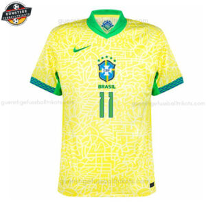 Brasilien RAPHINHA 11 Herren Heim Fußballtrikot 24/25 - Front view