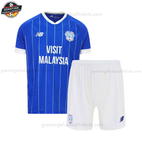 Cardiff City Heim Fußballtrikot Set für Kinder 2025/26 - Fan Version