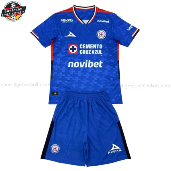 Cruz Azul Heim Fußballtrikot Set für Kinder 2025/26 - Fan Version