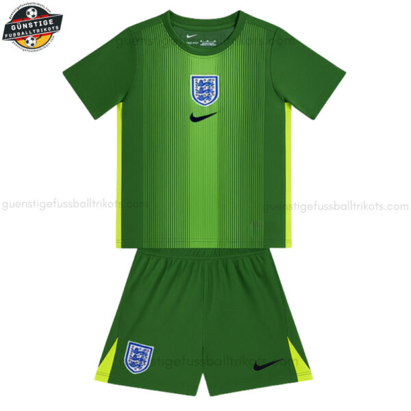 England Grünes Torwarttrikot-Set für Kinder 2025/26