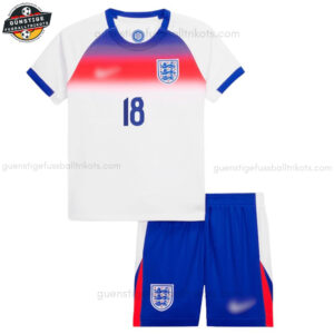 England KELLY 18 Heimtrikot Kinder Set 25/26 - Front view