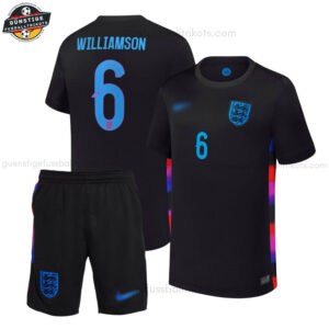 England Lionesses WILLIAMSON 6 Auswärtstrikot-Set für Kinder 2025/26