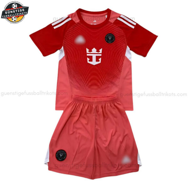 Inter Miami Rotes Torwarttrikot-Set für Kinder 2025/26