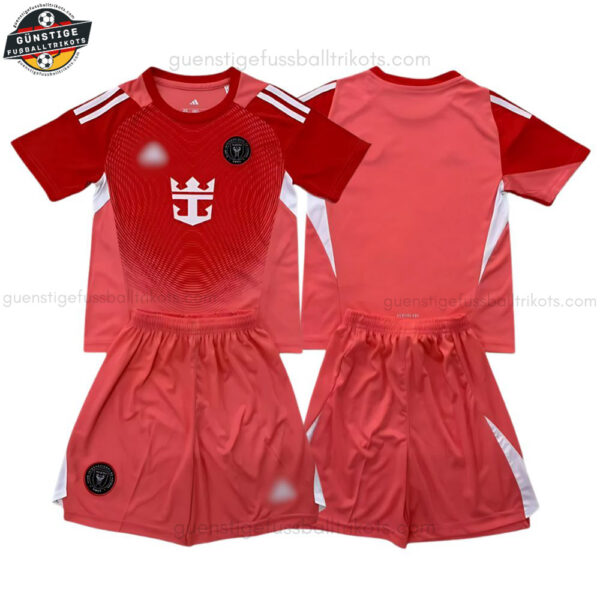 Inter Miami Rotes Torwarttrikot-Set für Kinder 2025/26