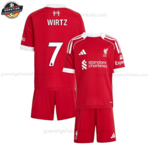 Liverpool WIRTZ 7 Heimtrikot-Set für Kinder 2025/26