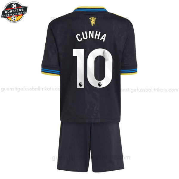 Manchester United CUNHA 10 Ausweichtrikot-Set für Kinder 2025/26