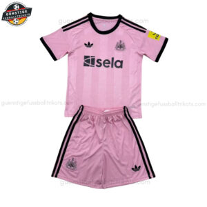 Newcastle Rosa Torwarttrikot-Set für Kinder 2025/26