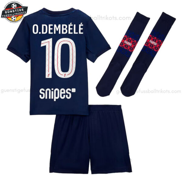 Paris Saint Germain O.DEMBÉLÉ 10 Heimtrikot-Set für Kinder 2025/26