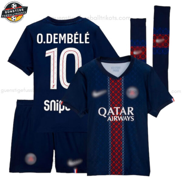 Paris Saint Germain O.DEMBÉLÉ 10 Heimtrikot-Set für Kinder 2025/26
