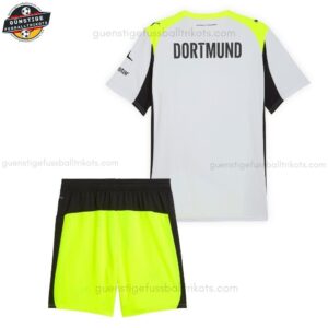 Borussia Dortmund Auswärtstrikot-Set für Kinder 2025/26 - Back view