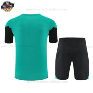 Liverpool Grün Training Fußballtrikot Kinder Set 25/26 - Back view