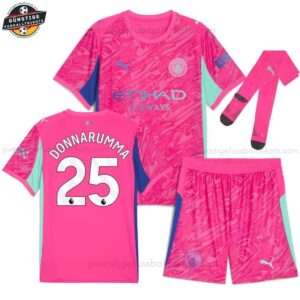 Manchester City DONNARUMMA 25 Rosa Torwarttrikot-Set für Kinder 2025/26