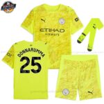 Manchester City DONNARUMMA 25 Gelbes Torwarttrikot-Set für Kinder 2025/26