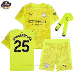 Manchester City DONNARUMMA 25 Gelbes Torwarttrikot-Set für Kinder 2025/26