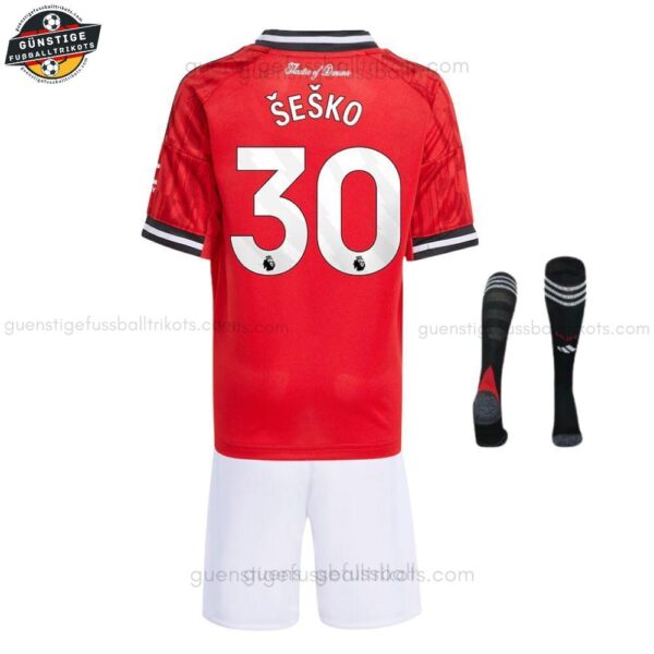 Manchester United ŠEŠKO 30 Heimtrikot-Set  für Kinder und Herren 2025/26