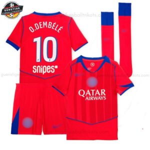 Paris Saint Germain O.DEMBÉLÉ 10 Ausweichtrikot-Set für Kinder 2025/26