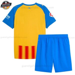 Valencia Ausweichtrikot-Set für Kinder 2025/26 - Back view