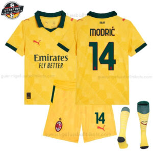 AC Milan MODRIĆ 14 Ausweichtrikot-Set für Kinder 2025/26