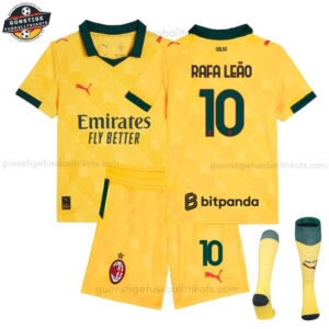 AC Milan RAFA LEÃO 10 Ausweichtrikot-Set für Kinder 2025/26
