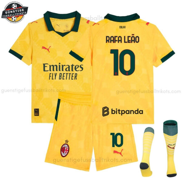 AC Milan RAFA LEÃO 10 Ausweichtrikot-Set für Kinder 2025/26