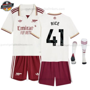 Arsenal RICE 41 Ausweichtrikot-Set für Kinder 2025/26