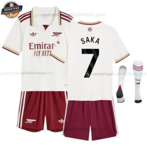 Arsenal SAKA 7 Ausweichtrikot-Set für Kinder 2025/26