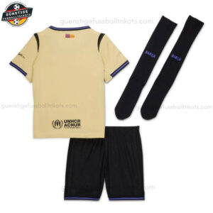 FC Barcelona Auswärtstrikot-Set für Kinder 2025/26 - Back view