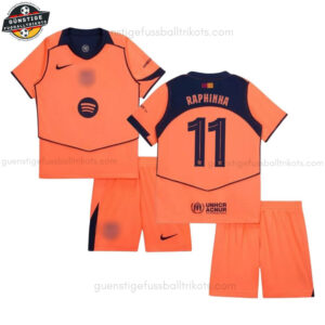 FC Barcelona RAPHINHA 11 Ausweichtrikot-Set für Kinder 2025/26