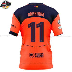 Barcelona RAPHINHA 11 Herren Drittes Fußballtrikot 25/26 - Back view