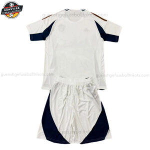 Bayern München Weiße Sonderausgaben Fußballtrikot Kinder Set 2025/26 - Back view