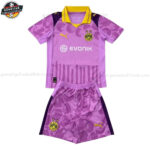 Borussia Dortmund x Kidsuper Rosa Fußballtrikot-Set für Kinder 2025/26 - Fan Version