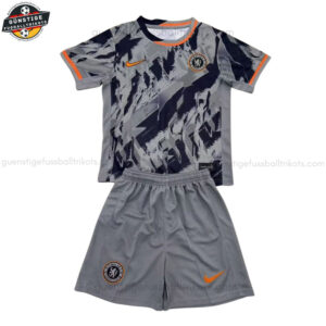 Chelsea Graues Sonderausgabe Fußballtrikot Kinder Set 2025/26 - Fan Version