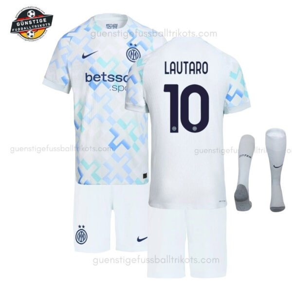 Inter Milan LAUTARO 10 Auswärtstrikot Set für Kinder 2025/26