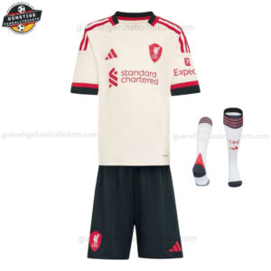 Liverpool Auswärtstrikot-Set für Kinder 2025/26 - Front view
