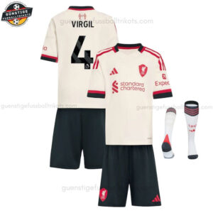 Liverpool VIRGIL 4 Auswärtstrikot-Set für Kinder 2025/26