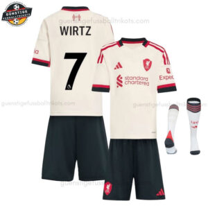 Liverpool WIRTZ 7 Auswärtstrikot-Set für Kinder 2025/26