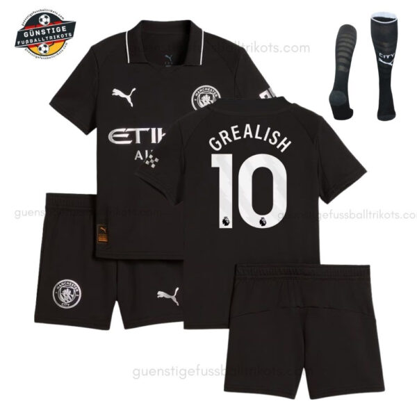 Manchester City GREALISH 10 Auswärtstrikot-Set für Kinder 2025/26