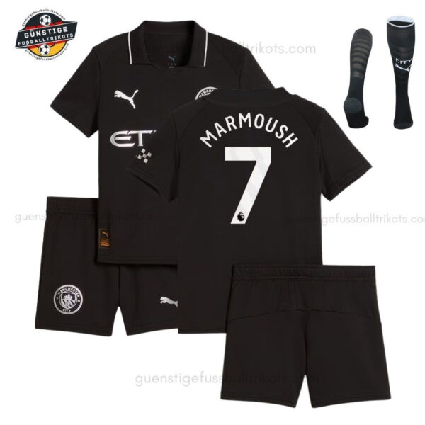 Manchester City MARMOUSH 7 Auswärtstrikot-Set für Kinder 2025/26